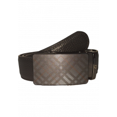 Mens Automatic Leather Belt - Full Grain Leather Ratchet Belt - Men Leather Belt with Auto Lock Buckle - TRACK BELT - Belt without hole -ABB2H Black/BrownOxhide