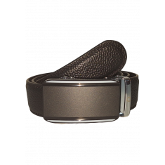 Mens Automatic Leather Belt - Full Grain Leather Ratchet Belt - Men Leather Belt with Auto Lock Buckle - TRACK BELT - Belt without hole -ABB1E Black/BrownOxhide