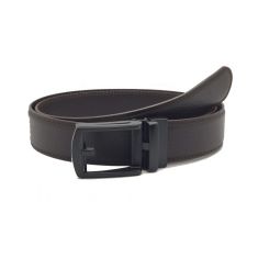 Automatic Leather Belt - Real Leather Ratchet Belt - Men Leather Belt with Auto Lock Buckle - TRACK BELT - Auto Lock Brown Belt ABB2C Oxhide Hollow Buckle Black