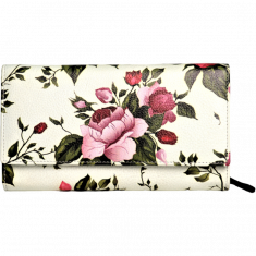 Leather Wallet Women - Lady Long Wallet - Cow Leather Wallet for Women - Leather Wallet With 18 Card slots - Oxhide J0013 Multicoloured