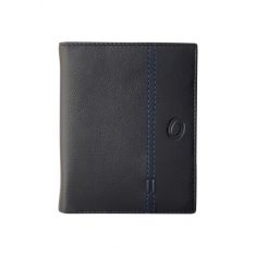 Oxhide Wallet Black with Vertical  Zipper- Oxhide J0011 BLK 
