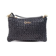 Crossbody Leather Sling Bag for Women - New Style Small Leather Handbag - Trendy Sling Bag for Girls - OX08 Black Knotty