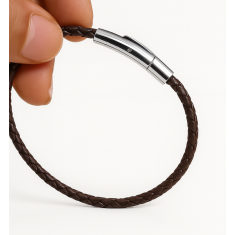 Oxhide Leather Bracelet Braided Tamba - Oxhide 3mm width