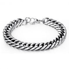 Oxhide Metal Chain Bracelet- wide