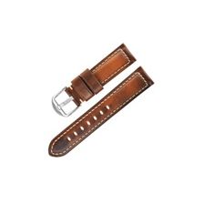 Leather watch strap yellow brn 18,20,22, 24 mm - OXHIDE