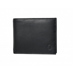 Wallet Men Black with coin pouch - Bifold Lucky Wallet- Full Grain Leather Wallet with NO HOLE- Black Wallet - 3704CP Oxhide