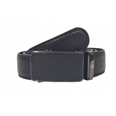 Mens Automatic Leather Belt - Full Grain Leather Ratchet Belt - Men Leather Belt with Auto Lock Buckle - TRACK BELT - Belt without hole -ABB3E Black/BrownOxhide