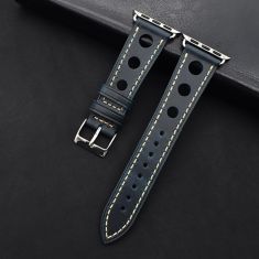 Leather Apple Watch Strap Royal Blue - Silver Buckle 38,40,41 / 42,44,45 mm - OXHIDE