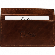Leather Card Holder - Leather cardholder - Leather Card Case - Leather Card Pouch - Card Sleeve -Oxhide J0054 BROWN