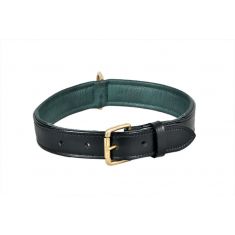Soft Touch Collars -Padded Leather Dog Collar Black 