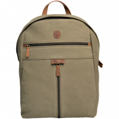 Canvas Leather Backpack - Khakhi Canvas Backpack- Leather Laptop Backpack for Men- Backpack Khakhi - Oxhide J0040