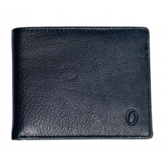 Men Wallet with Coin Pouch - Full Grain Leather Wallet - Bifold Wallet - Black Wallet -JG04 Oxhide