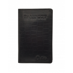Passport Wallet Leather - Leather Passport Holder - Passport Cover Leather - Leather Passport Case - Black Passport Pouch - Oxhide AS5- BLACK